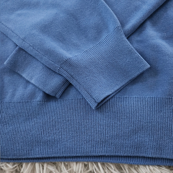 NWT Polo Ralph Lauren Cotton Embroidered Logo Crewneck Sweater Blue Mens XL - Picture 10 of 16